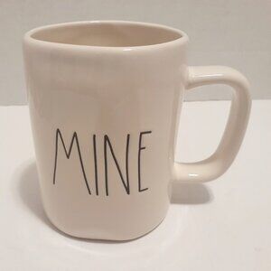 Rae Dunn MINE Coffee Mug Cup Artisan Collection Farmhouse Ivory  New